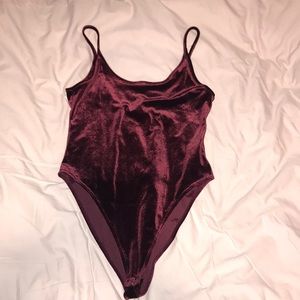 Super cute Forever 21 velour body suit. SIZE M